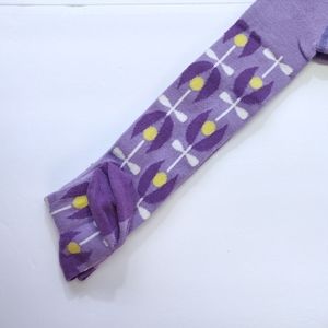 NWOT Melton Girls Tights Size 2T 86-92 Purple Polka Dots Floral Yellow